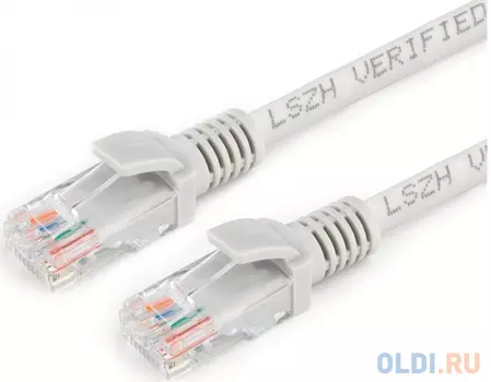 Cablexpert Патч-корд LSZH медный UTP кат.5e, 20м, литой, многожильный (серый) [PP30-20M]