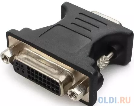 Cablexpert Переходник VGA-DVI, 15M/25F, черный, пакет (A-VGAM-DVIF-01)