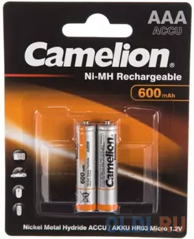 Аккумуляторы 600 mAh Camelion NH-AAA600BP2 AAA 2 шт