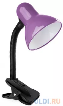 Camelion KD-320 C12 фиолетовый (Светильник настольный с прищепкой 230В, 60Вт, E27, ЛОН)