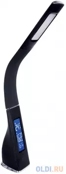 Camelion KD-817 C02 черный LED (Свет-к наст.,6 Вт,230В, сенс.,часы, термометр)