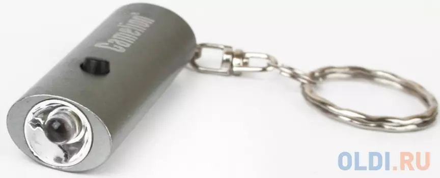 Camelion LED18-1R (фонарь-брелок, металлик, овал, 1 LED, 4xG3 в компл., алюм, блистер)