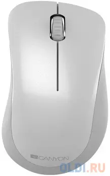 Canyon 2.4 GHz Wireless mouse ,with 3 buttons, DPI 1200, Battery:AAA*2pcs ,pearl white grey67*109