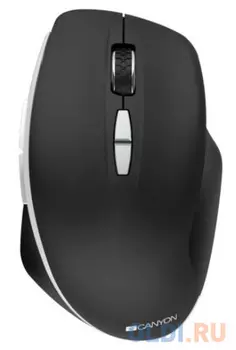 Canyon 2.4 GHz Wireless mouse ,with 7 buttons, DPI 800/1200/1600, Battery: AAA*2pcs,Black,72*117*41mm, 0.075kg