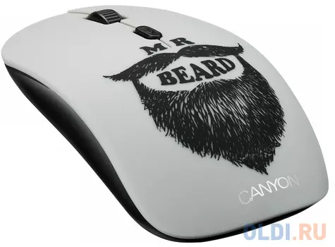 CANYON 2.4GHz wireless Optical Mouse with 4 buttons, DPI 800/1200/1600, 1 additional cover(Beard),