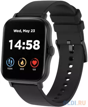 CANYON Smart watch, 1.69inches TFT full touch screen, Zinic+plastic body, IP67 waterproof, multi-sport mode, compatibility with iOS and android, black