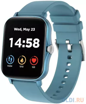 CANYON Smart watch, 1.69inches TFT full touch screen, Zinic+plastic body, IP67 waterproof, multi-sport mode, compatibility with iOS and android, blue