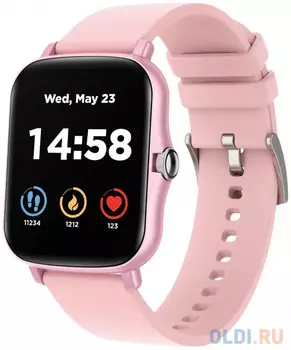 CANYON Smart watch, 1.69inches TFT full touch screen, Zinic+plastic body, IP67 waterproof, multi-sport mode, compatibility with iOS and android, Pink