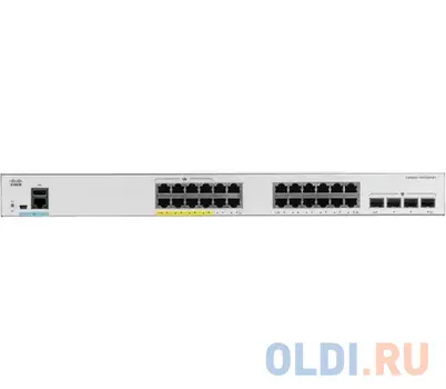 Catalyst 1000 24x 10/100/1000 RJ-45 PoE+, 4x 10Gb SFP+ uplinks, PoE+ 170W, Fanless, C1000-24P-4X-L