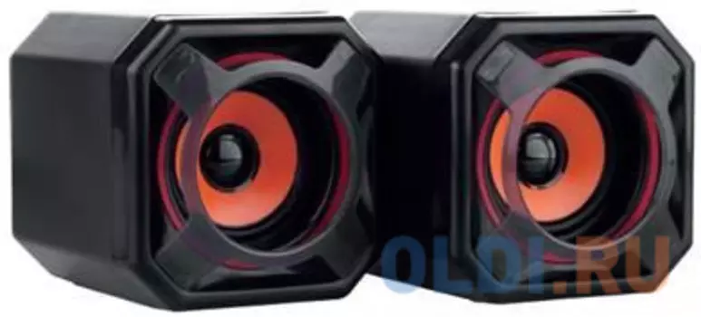 CBR CMS 498 Orange, Акустическая система 2.0, питание USB, 2х5 Вт (10 Вт RMS), материал корпуса пластик, 3.5 мм линейный стереовход, регул. громк., дл