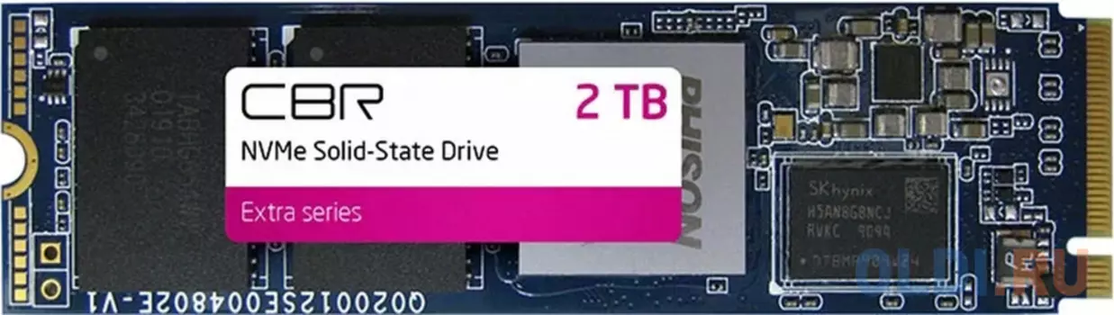 CBR SSD-002TB-M.2-EX22, Внутренний SSD-накопитель, серия "Extra", 2000 GB, M.2 2280, PCIe 4.0 x4, NVMe 1.3, Phison PS5016-E16, 3D TLC NAND,