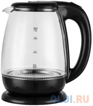 Чайник электрический Beon BN-370 2200 Вт чёрный 1.8 л стекло