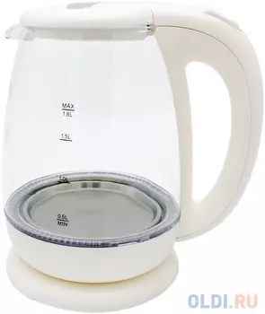 Чайник электрический Beon BN-388 2200 Вт белый 1.8 л стекло