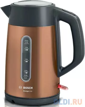 Чайник электрический Bosch TWK4P439 2400 Вт коричневый 1.7 л металл/пластик