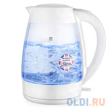 Чайник электрический Brayer BR1024 2200 Вт белый 2 л пластик/стекло