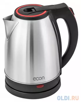 Чайник электрический ECON ECO-1872KE 1850 Вт чёрный нержавеющея сталь 1.8 л нержавеющая сталь