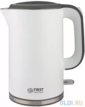 Чайник электрический First FA-5407-2-GR 2200 Вт белый серый 1.7 л металл/пластик