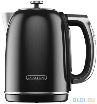 Чайник электрический Galaxy Line GL 0360 1.7л. 2200Вт черный корпус: нерж.сталь/пластик (7010103600)