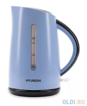 Чайник электрический Hyundai HYK-P2028, 2200Вт, голубой и серый
