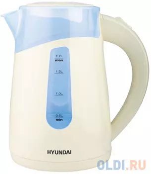 Чайник электрический Hyundai HYK-P2030 1.7л. 2200Вт кремовый (корпус: пластик)