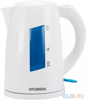 Чайник электрический Hyundai HYK-P2407, 2200Вт, белый и голубой