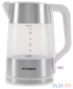 Чайник электрический Hyundai HYK-P4025 2200 Вт белый 1.9 л пластик