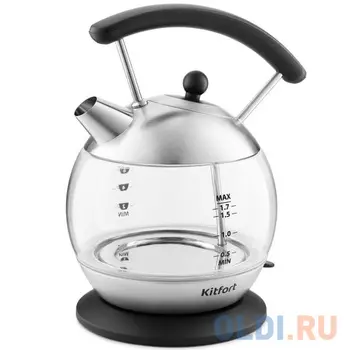 Чайник электрический KITFORT KT-6104 2200 Вт чёрный 1.7 л металл/стекло
