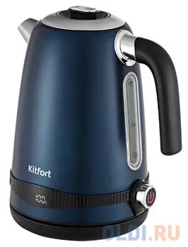 Чайник электрический Kitfort KT-6121-3 1.7л. 2200Вт синий (корпус: нержавеющая сталь/пластик)