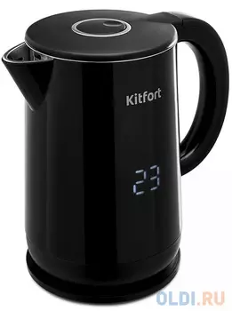 Чайник электрический KITFORT KT-6173 2200 Вт чёрный 1.5 л металл/пластик