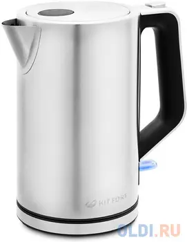 Чайник электрический KITFORT КТ-637 2200 Вт серебристый 1.7 л металл/пластик