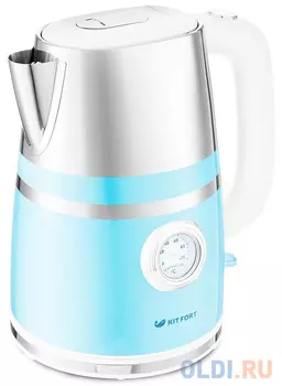 Чайник электрический KITFORT КТ-670-4 2200 Вт голубой 1.7 л металл/пластик