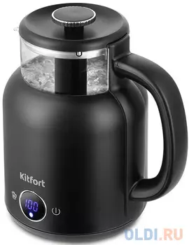 Чайник электрический KitFort КТ-6725, 1200Вт, черный