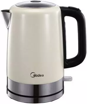 Чайник электрический Midea MK-8055 слоновая кость 2200 Вт, 1.7 л, металл