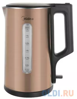 Чайник электрический Midea MK-8079 1.7л. 2200Вт бронзовый (корпус: нержавеющая сталь)