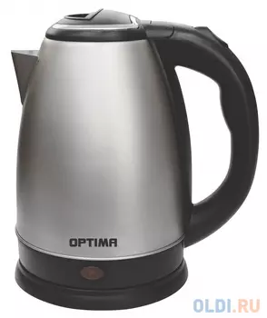 Чайник электрический Optima EK-1808SS 1800 Вт серебристый матовый 1.8 л металл/пластик