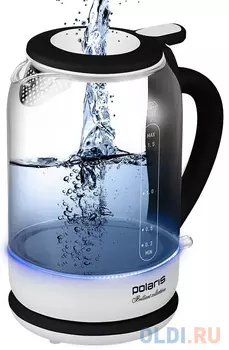 Чайник электрический Polaris PWK 1753CGL 1950 Вт белый чёрный 1.5 л стекло