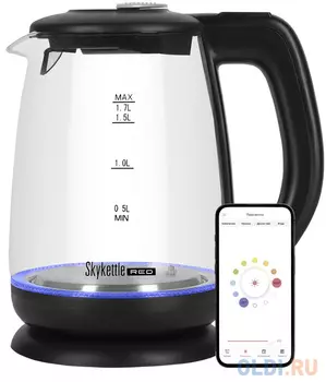 Чайник электрический Red Solution RK-G212S 2200 Вт чёрный 1.7 л стекло