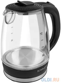 Чайник электрический Scarlett SC-EK27G53 2200 Вт чёрный прозрачный 1.7 л пластик/стекло
