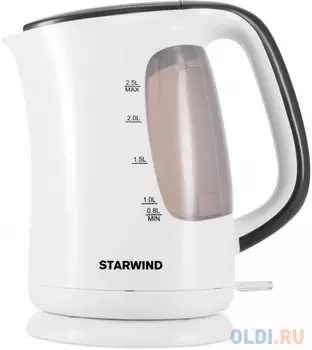Чайник электрический StarWind SKG3025, 2200Вт, белый и серый