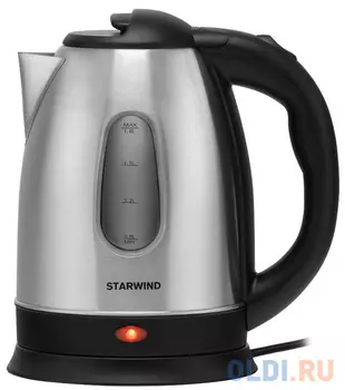 Чайник электрический Starwind SKS1060 1.8л. 1500Вт серебристый (корпус: нержавеющая сталь)