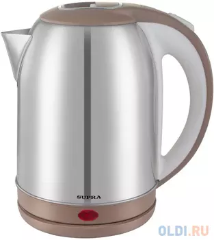 Чайник электрический Supra KES-1825 1500 Вт серебристый бежевый 1.8 л нержавеющая сталь