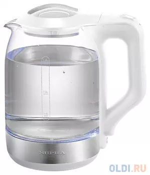 Чайник электрический Supra KES-1890G 1500 Вт белый 1.8 л пластик/стекло