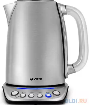 Чайник электрический Vitek VT-7089, 2200Вт, серебристый