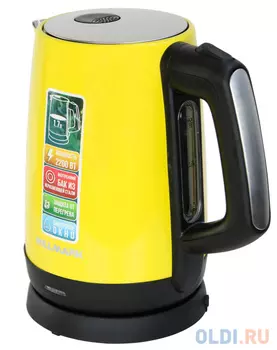 Чайник электрический Willmark WEK-1758S 2200 Вт жёлтый 1.7 л металл/пластик