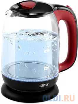 Чайник Centek CT-0034 2200 Вт чёрный 1.8 л стекло