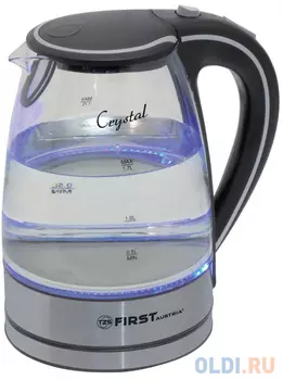Чайник First 5406-2 BA 2200 Вт чёрный 1.7 л стекло