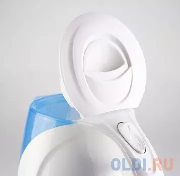 Чайник GALAXY GL 0202 2200 Вт белый голубой 1.7 л пластик