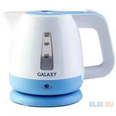 Чайник GALAXY GL 0223 900 Вт белый голубой 1 л пластик