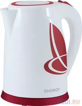 ЧАЙНИК ЭЛЕКТР. "ENERGY" E-211 1,8 Л (1/8) ПЛАСТИК (БЕЛО-КРАСНЫЙ)