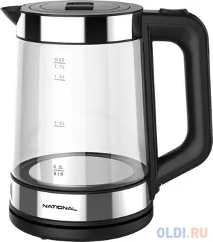 Чайник National NK-KE17322 2200 Вт чёрный 1.7 л пластик/стекло